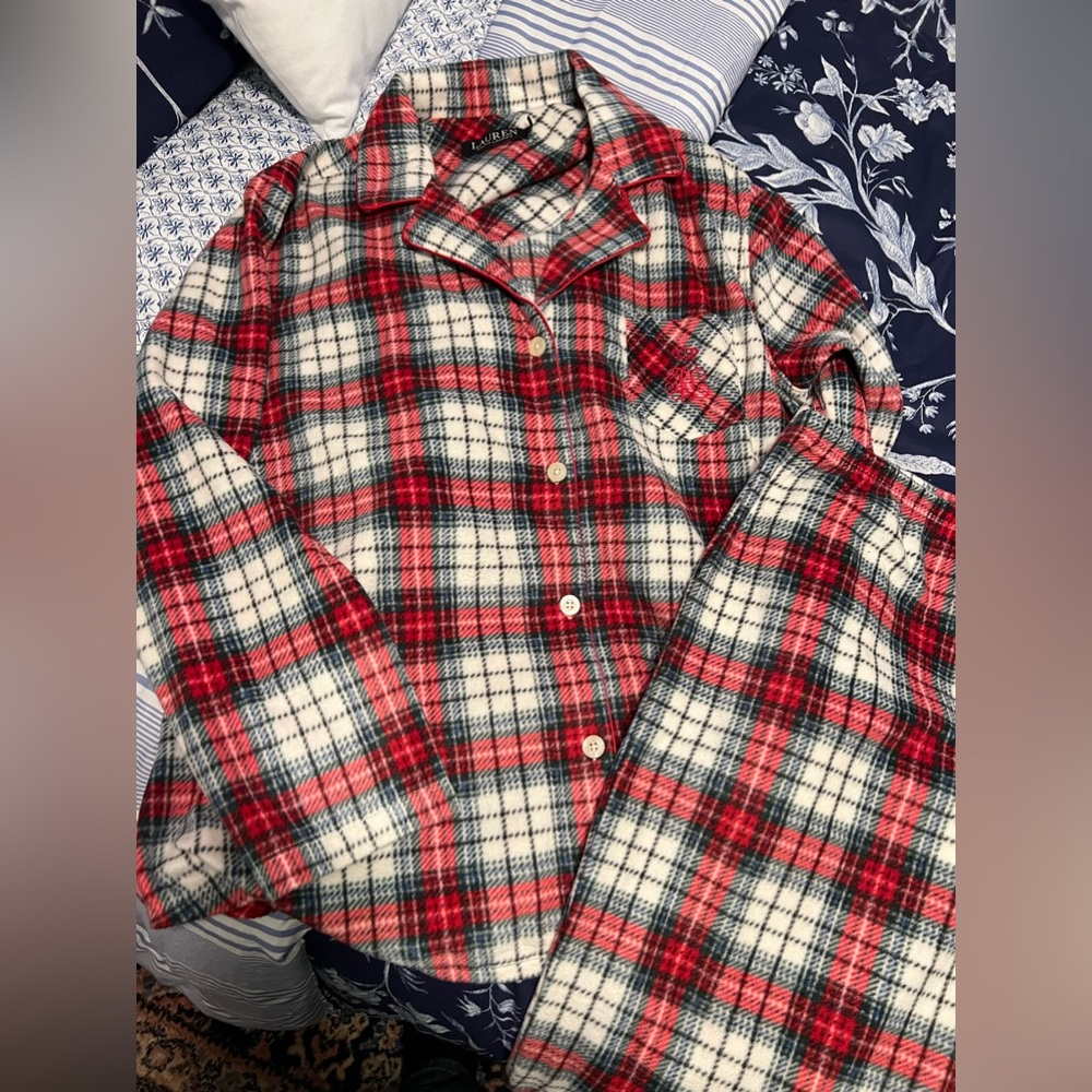 NWOT Ralph Lauren Fleece Pajamas XL